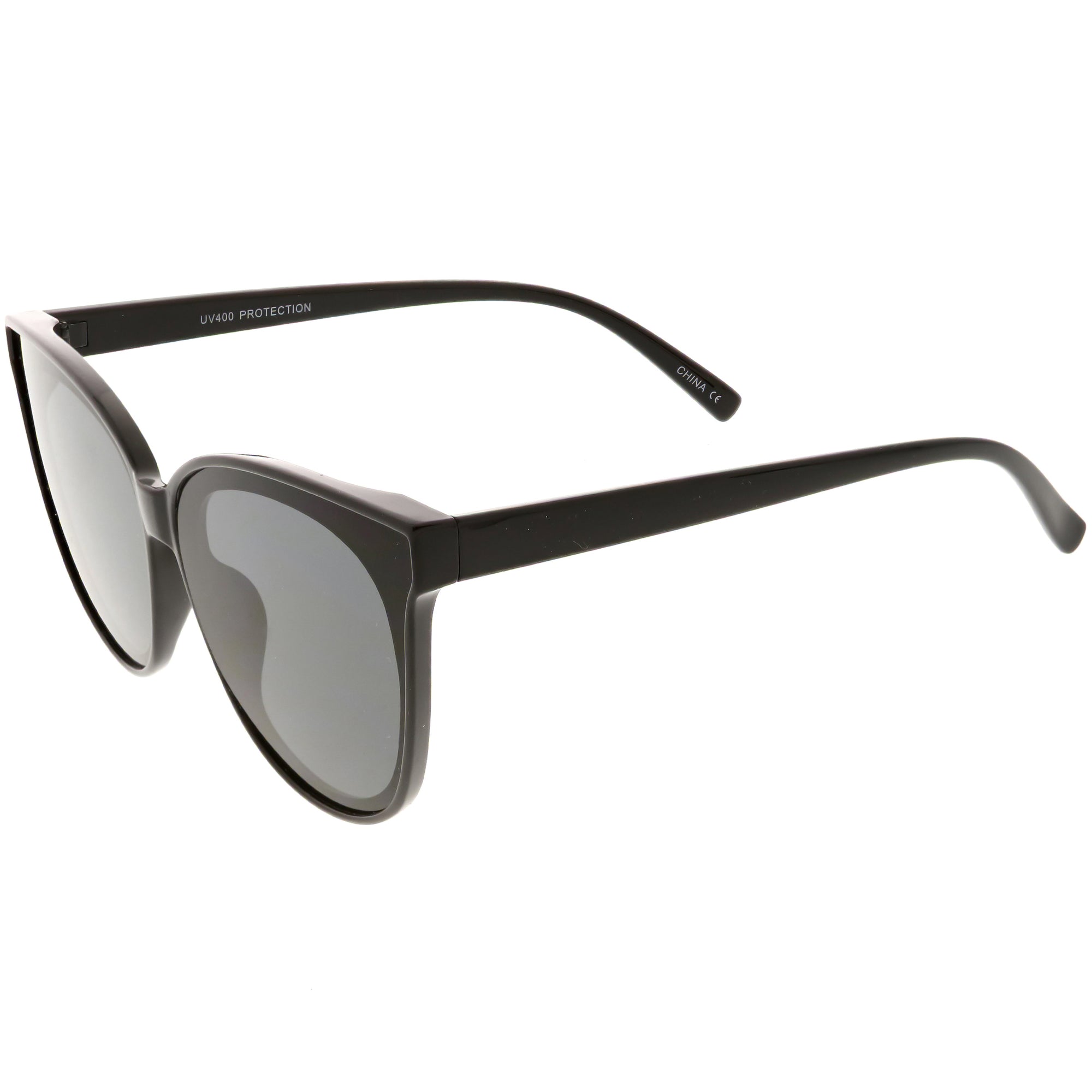 Women's Oversize Flat Infinity Lens Cat Eye Sunglasses - zeroUV