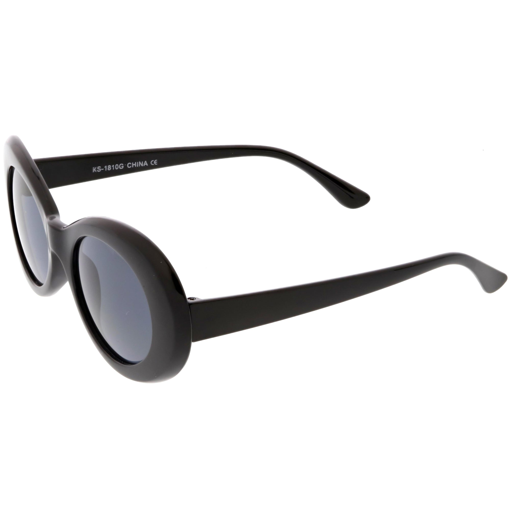 Retro 1990's Fashion Transparent Thick Clout Goggle Oval Sunglasses ...