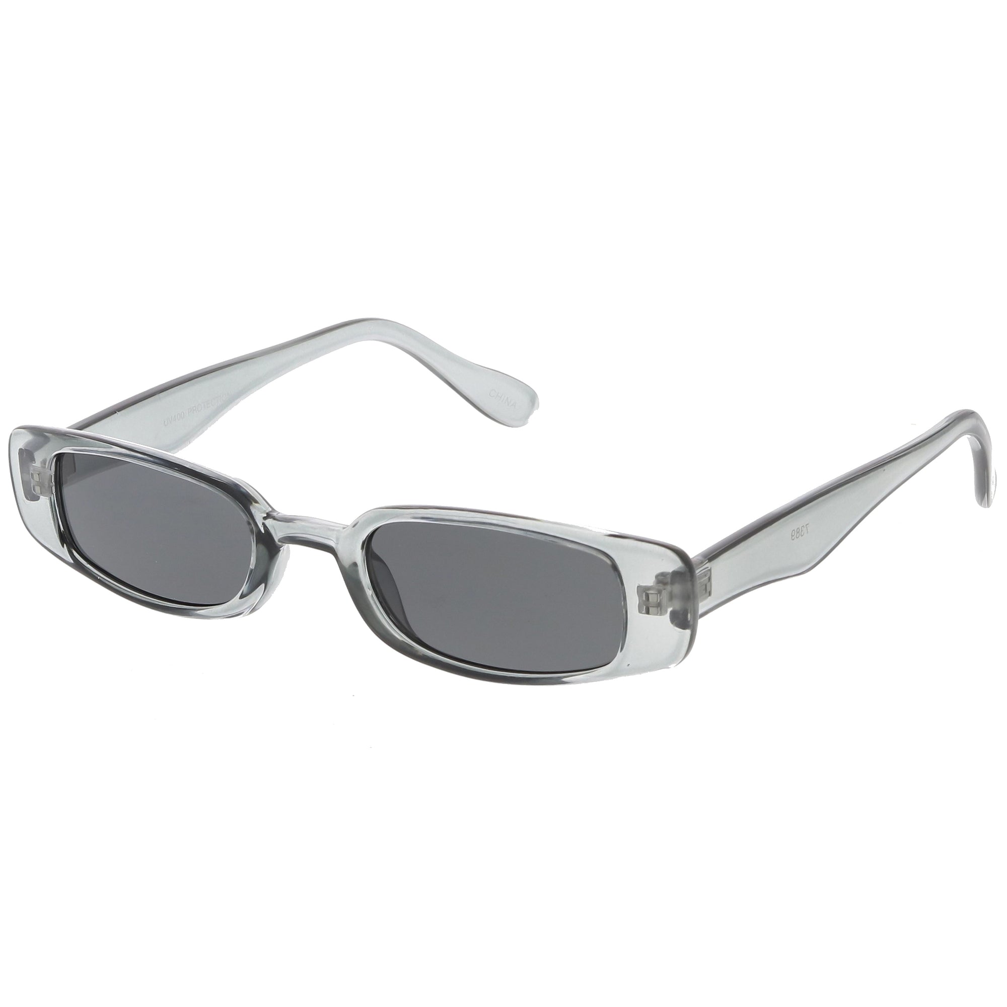 Retro 1990s Thin Rectangle Fashion Sunglasses Zerouv 