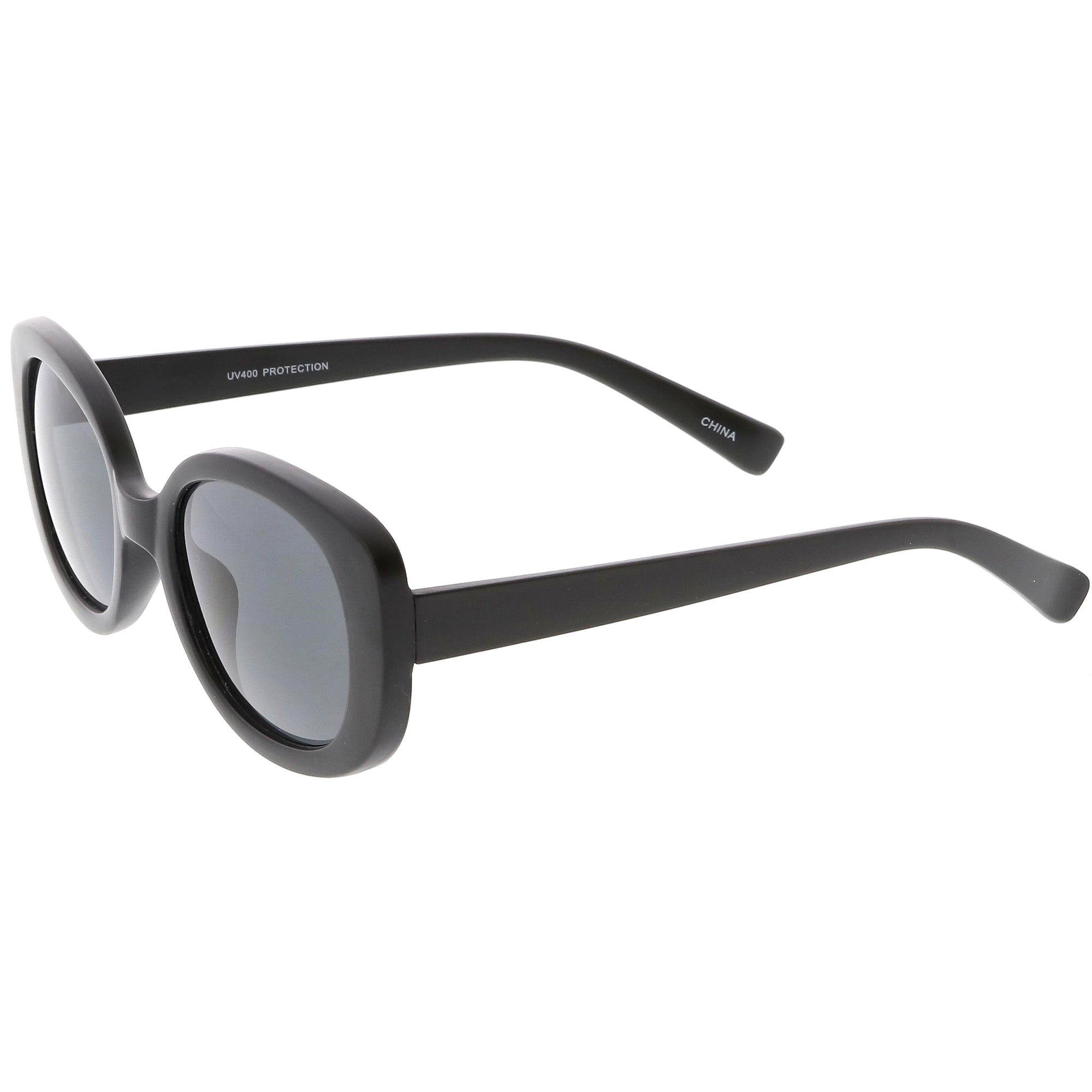 Women's Retro Rounded 1950's Thick Frame Sunglasses - zeroUV