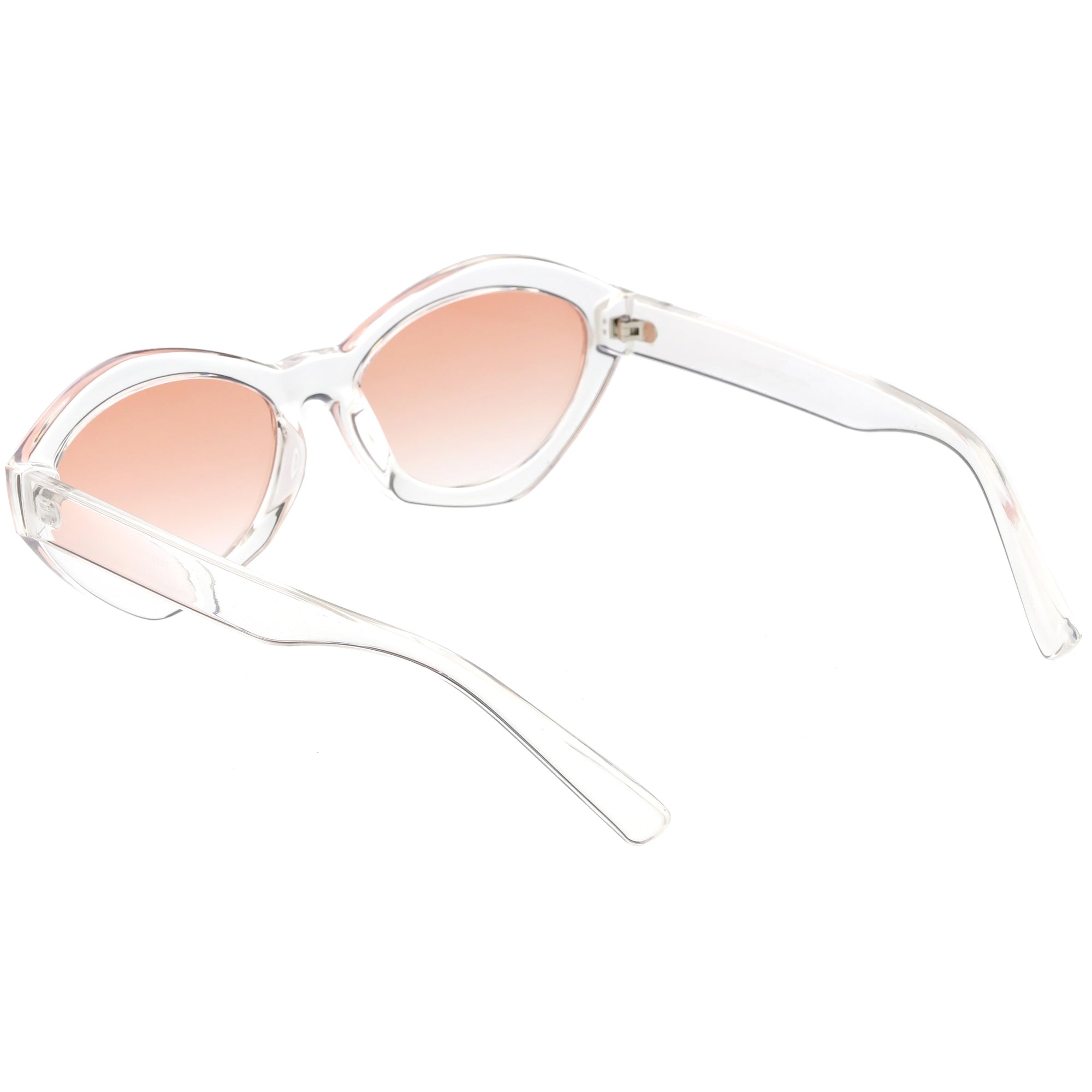 Women's Retro Modern Oval Flat Lens Sunglasses - zeroUV