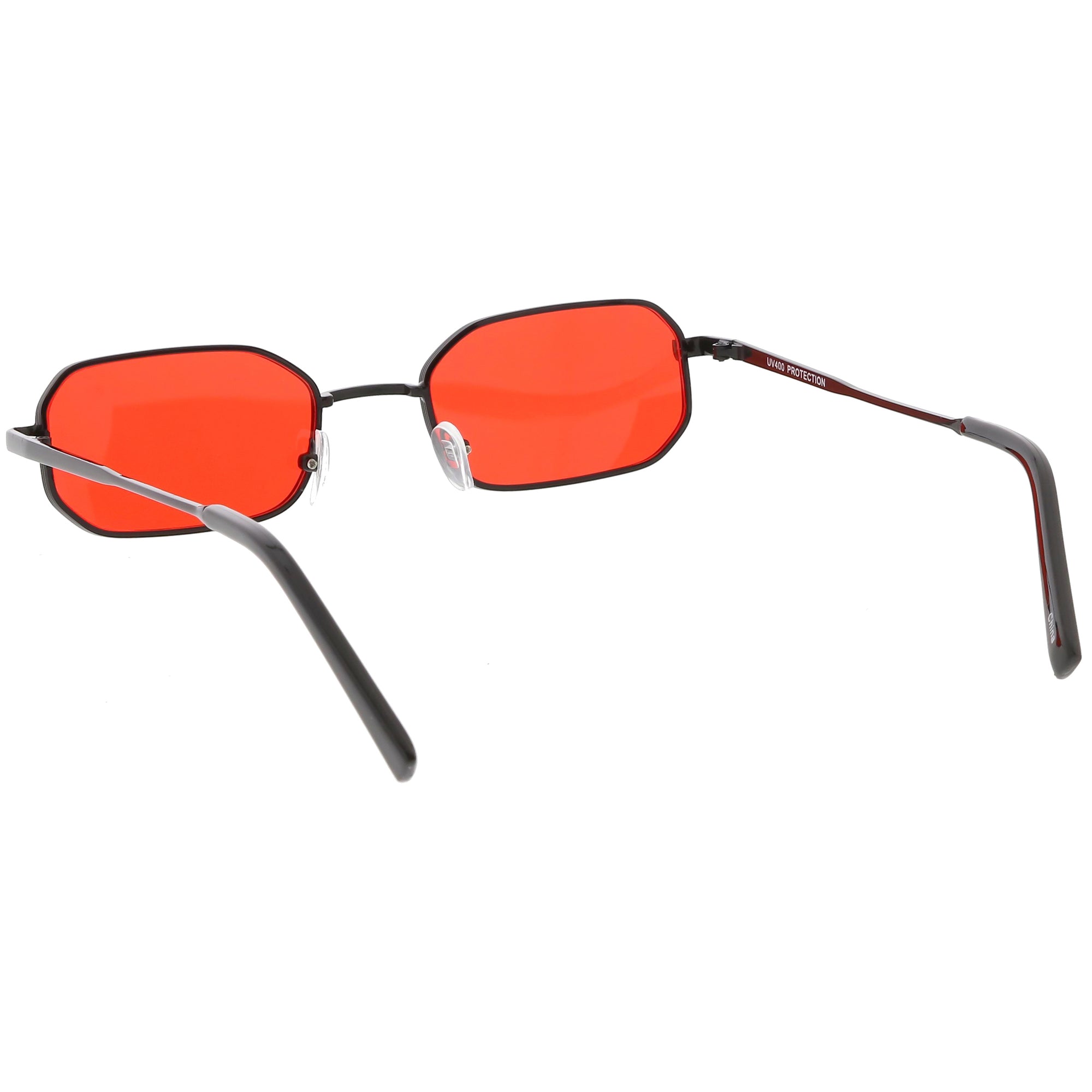 Retro 1990s Micro Rectangle Color Tone Metal Sunglasses Zerouv 