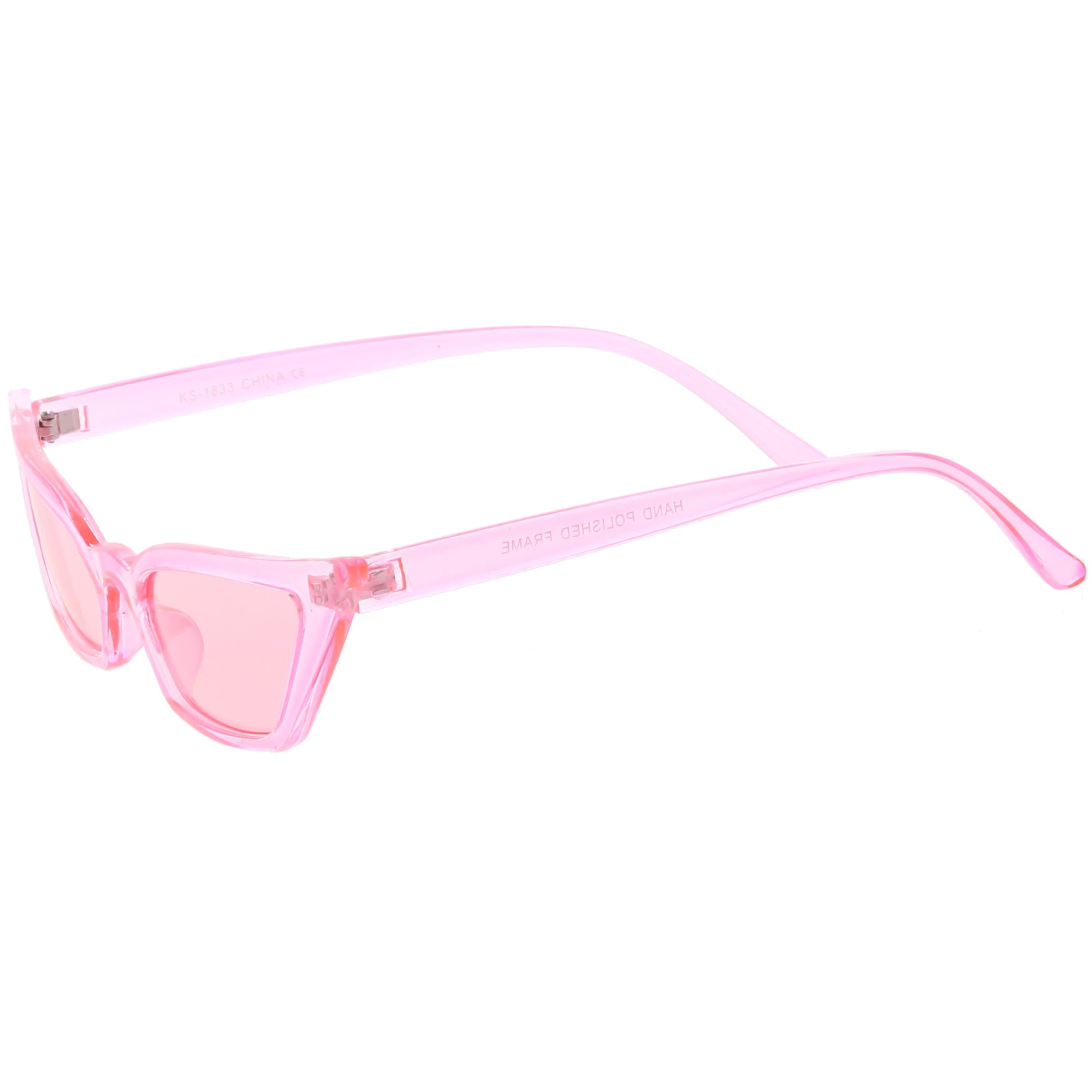 Retro Womens Translucent Thin Cat Eye Pantone Sunglasses Zerouv 