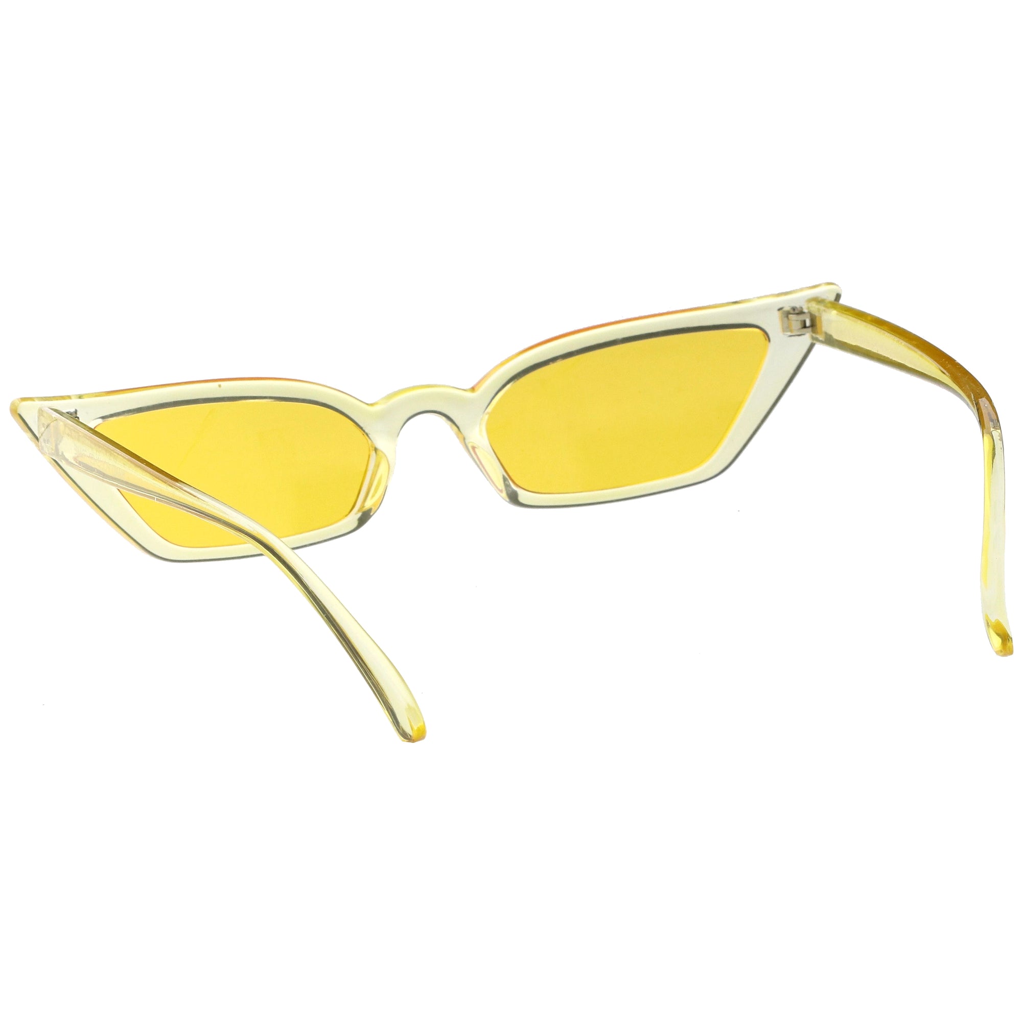 Retro Womens Translucent Thin Cat Eye Pantone Sunglasses Zerouv 