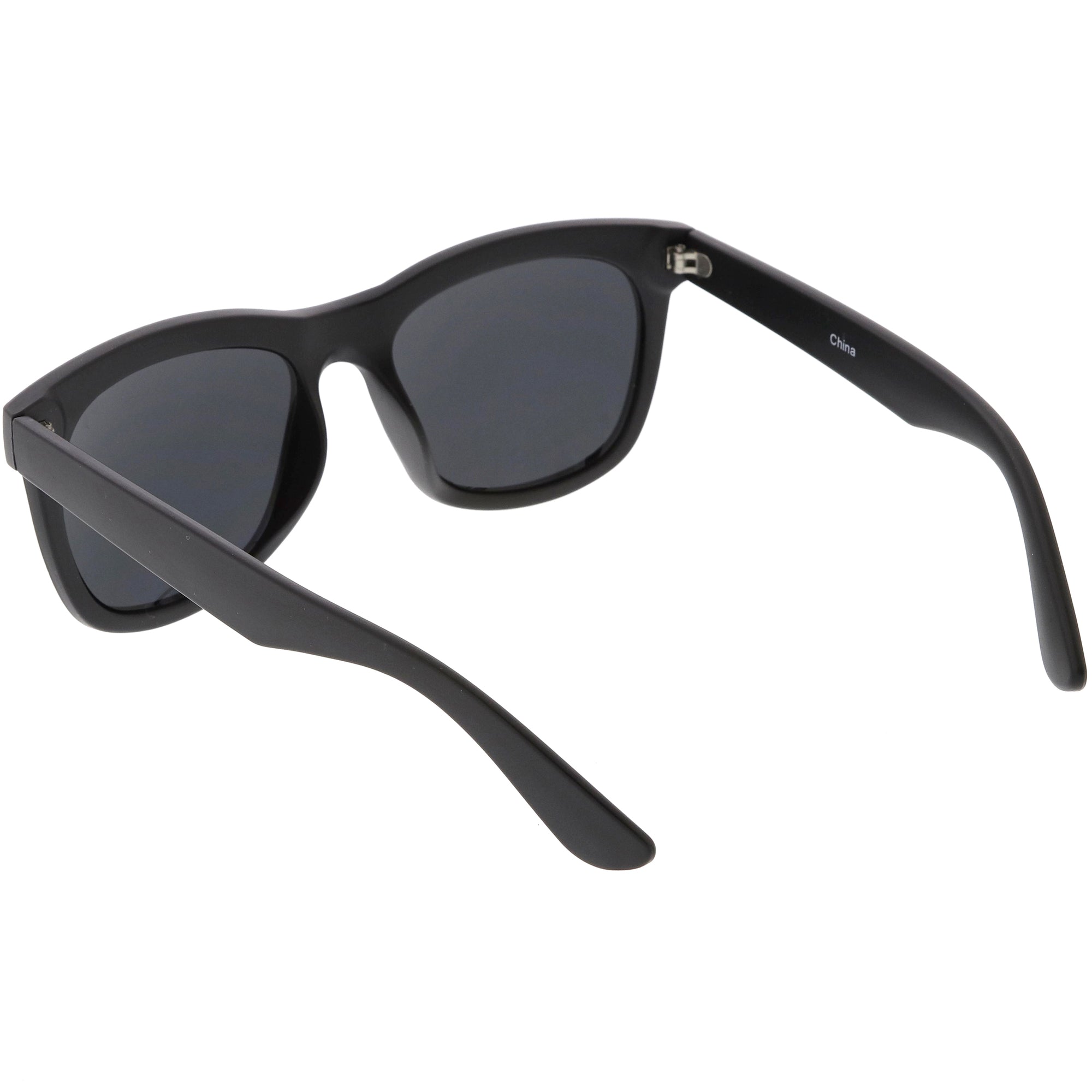 Oversize Wide Arm Metal Rivet Horn Rimmed Sunglasses C693 - zeroUV