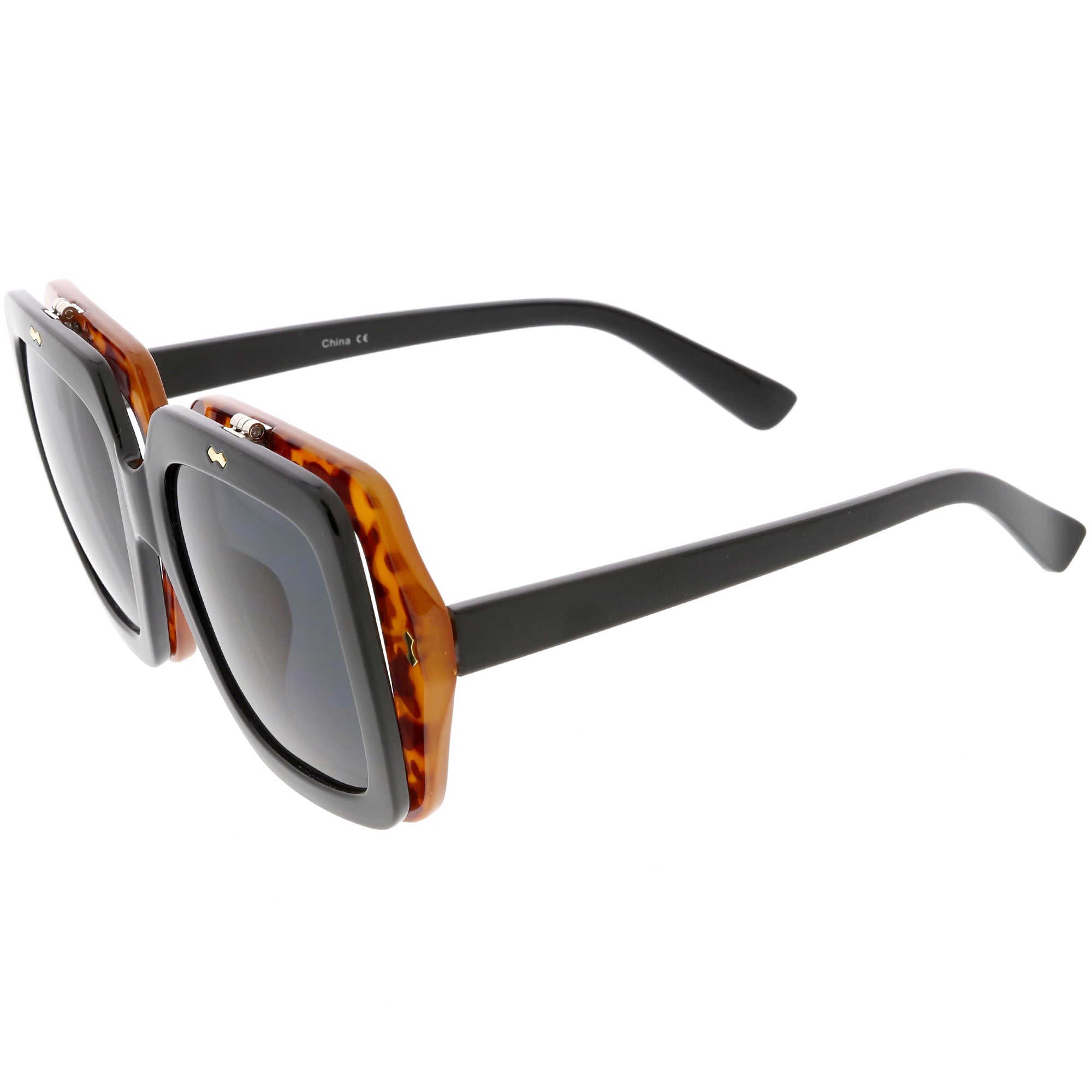 square flip up sunglasses