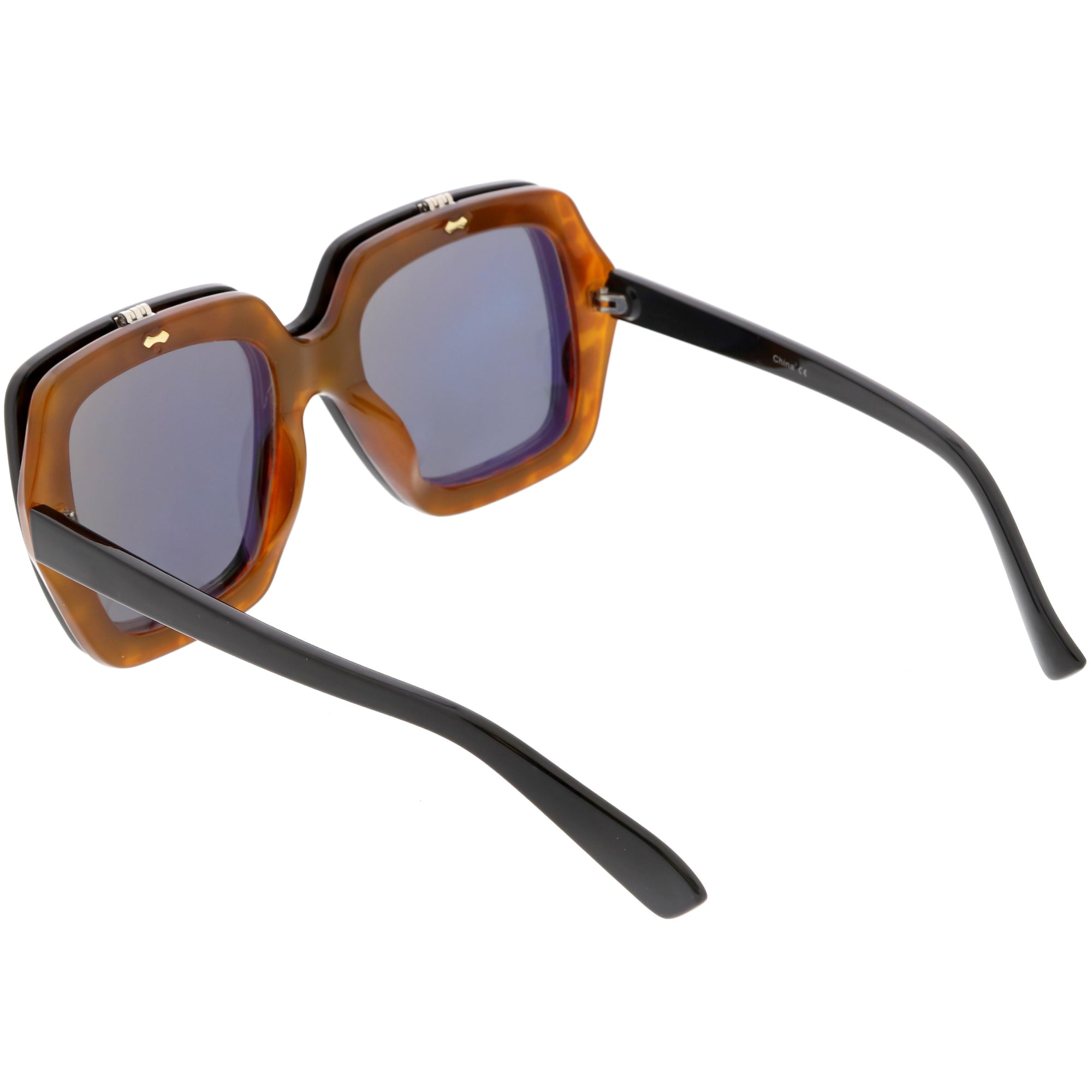 square flip up sunglasses