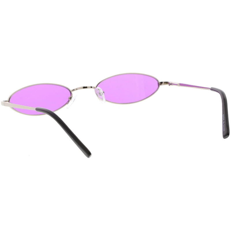 Slim Retro Throwback 1990s Color Tone Oval Sunglasses Zerouv 