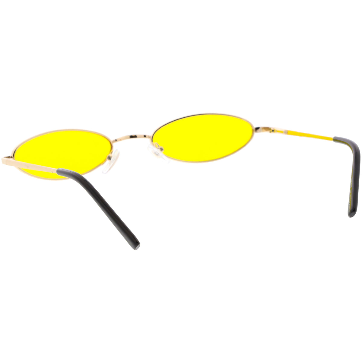 Slim Retro Throwback 1990s Color Tone Oval Sunglasses Zerouv 