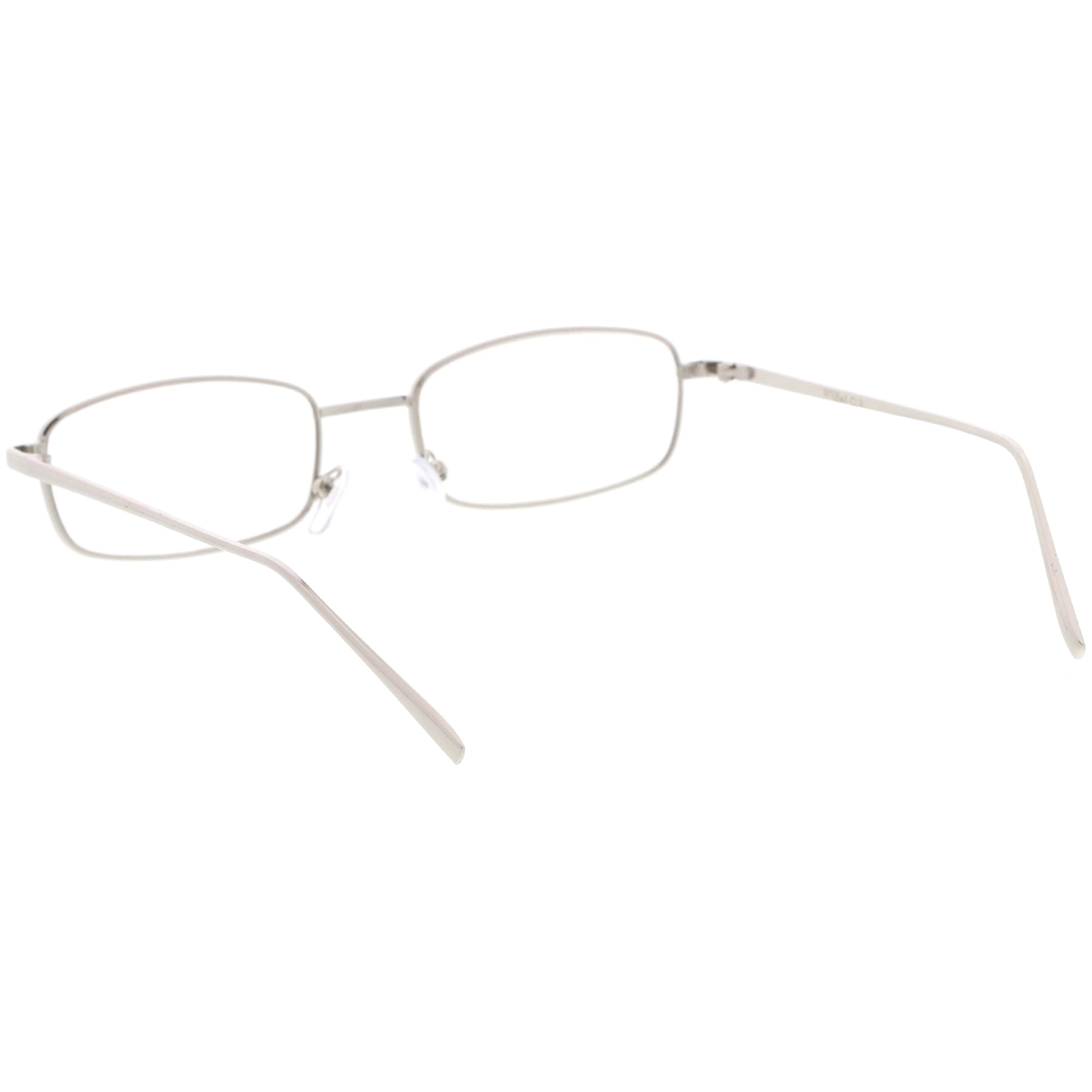 Classic Vintage Inspired Rectangle Flat Clear Lens Glasses - zeroUV
