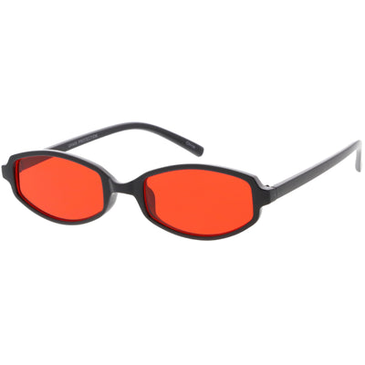 Retro Small Rectangle Color Toned Lens Sunglasses - zeroUV