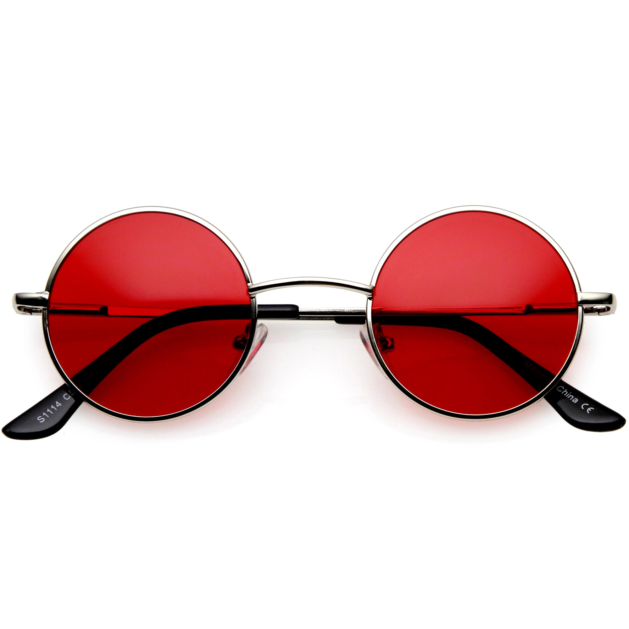 Small Slim Metal Colored Tinted Lens Retro Lennon Style Sunglasses 45m ...