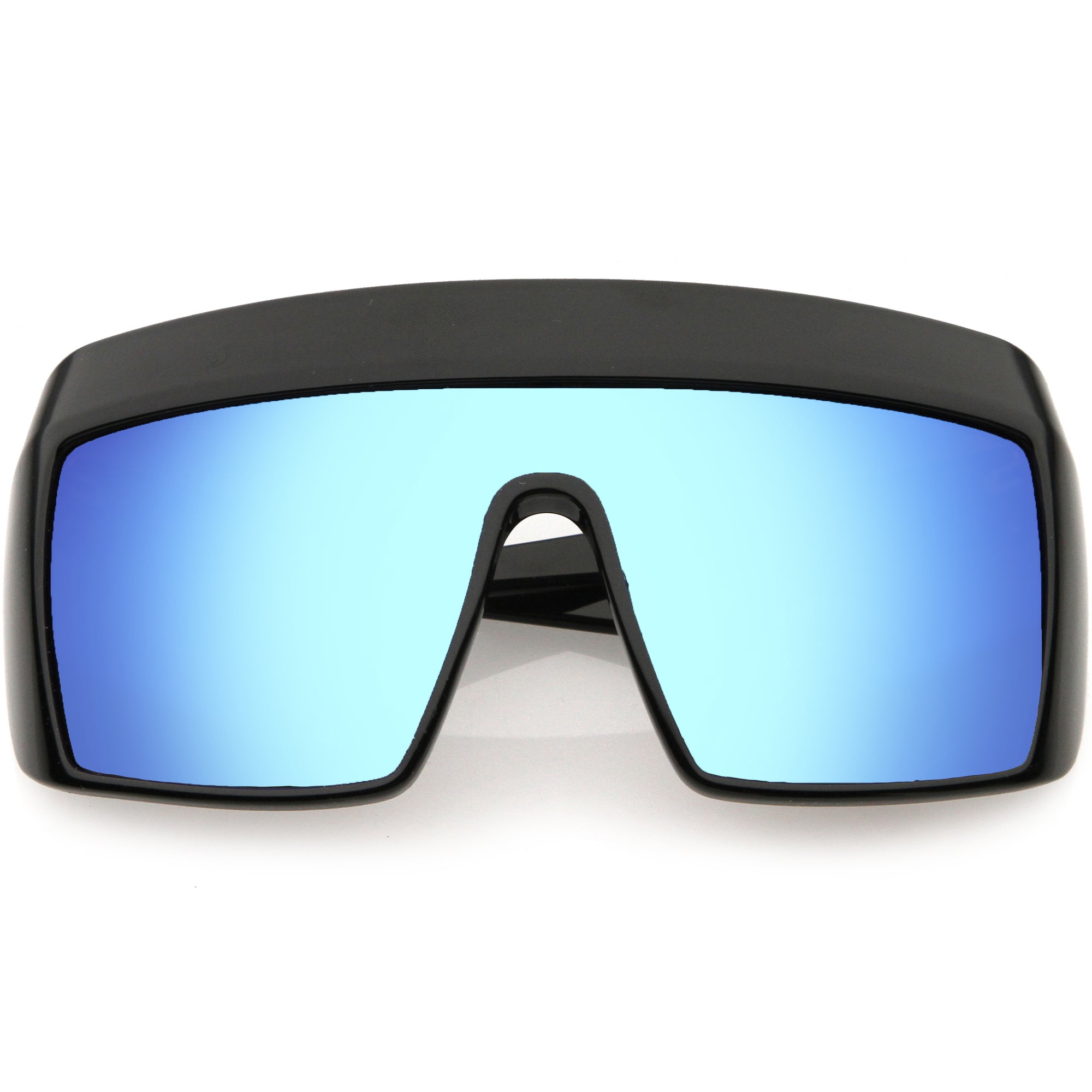 Futuristic Oversize Extended Side Temple Mirrored Lens Sport Shield Sunglasses Zerouv 