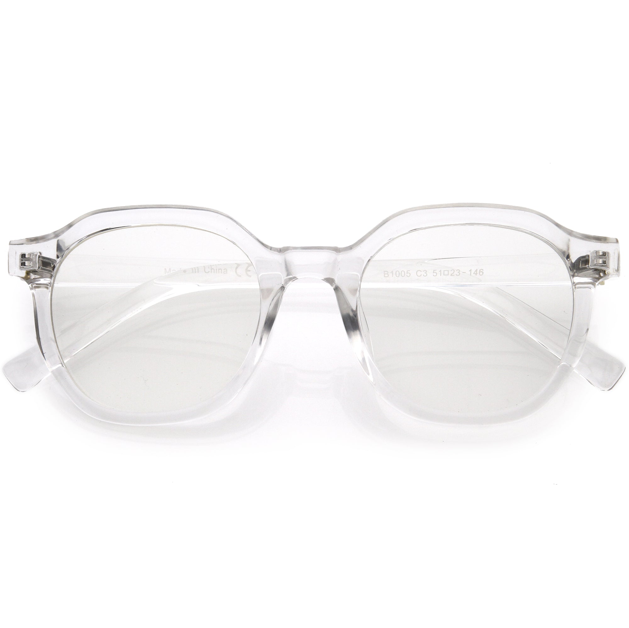 clear glass lens glasses