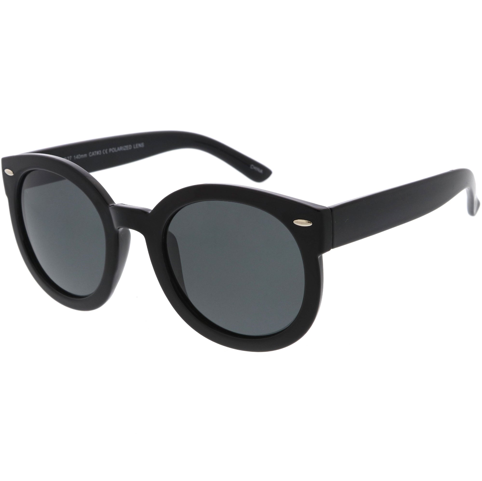 Polarized Inspired High Fashion Oversize Round Sunglasses - zeroUV