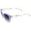 Kids Floral Round Oversize Cat Eye Sunglasses D138