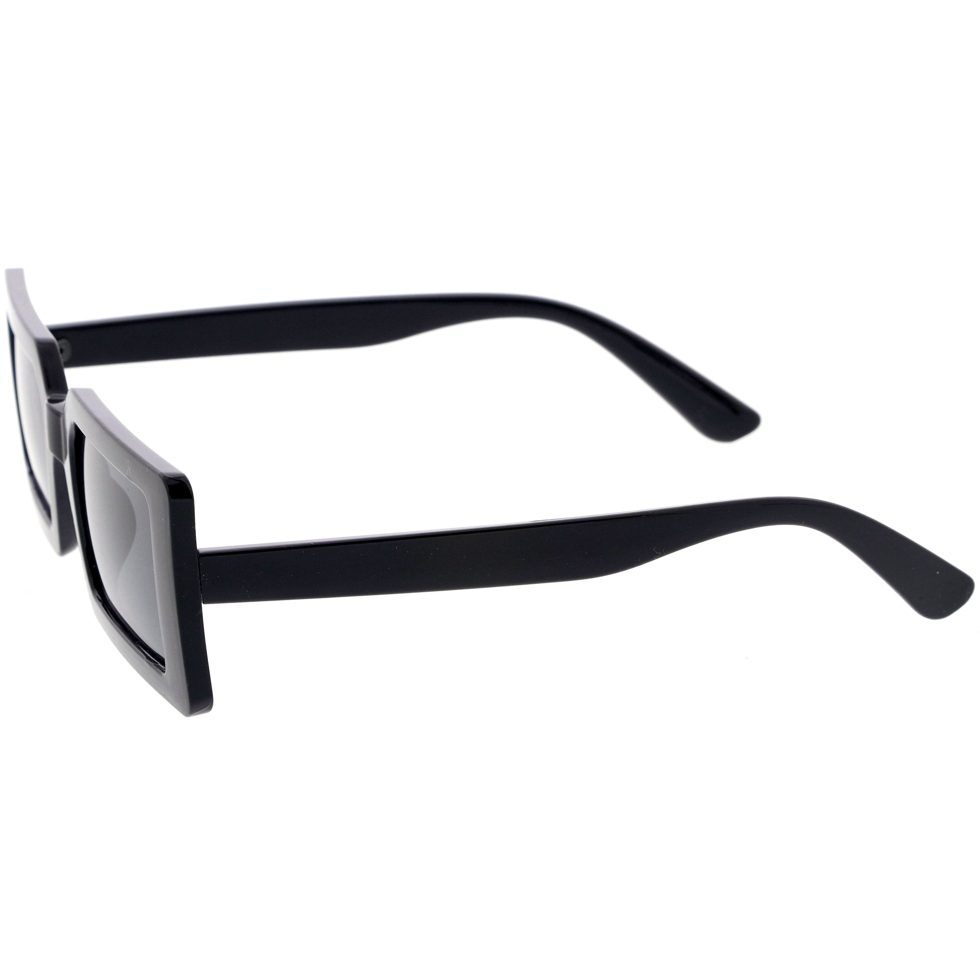 Retro 90s Rectangular Neutral Colored Square Sunglasses D177 - zeroUV