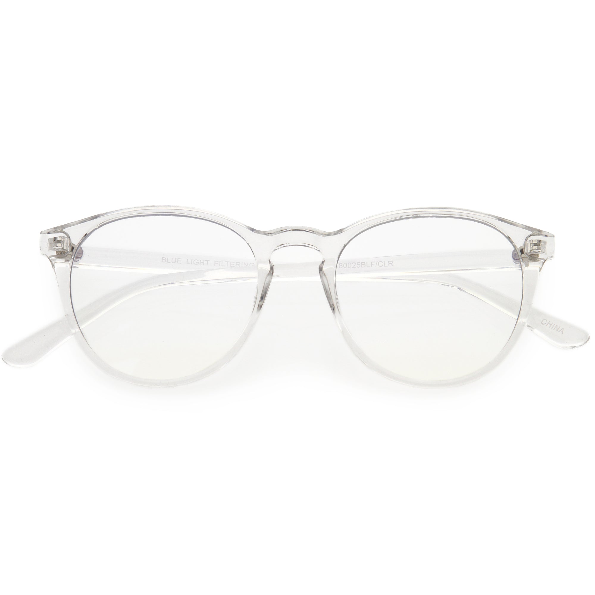 Vintage-Inspired Keyhole Accented Blue Light Blocking Round Glasses  |  shopzerouv.com