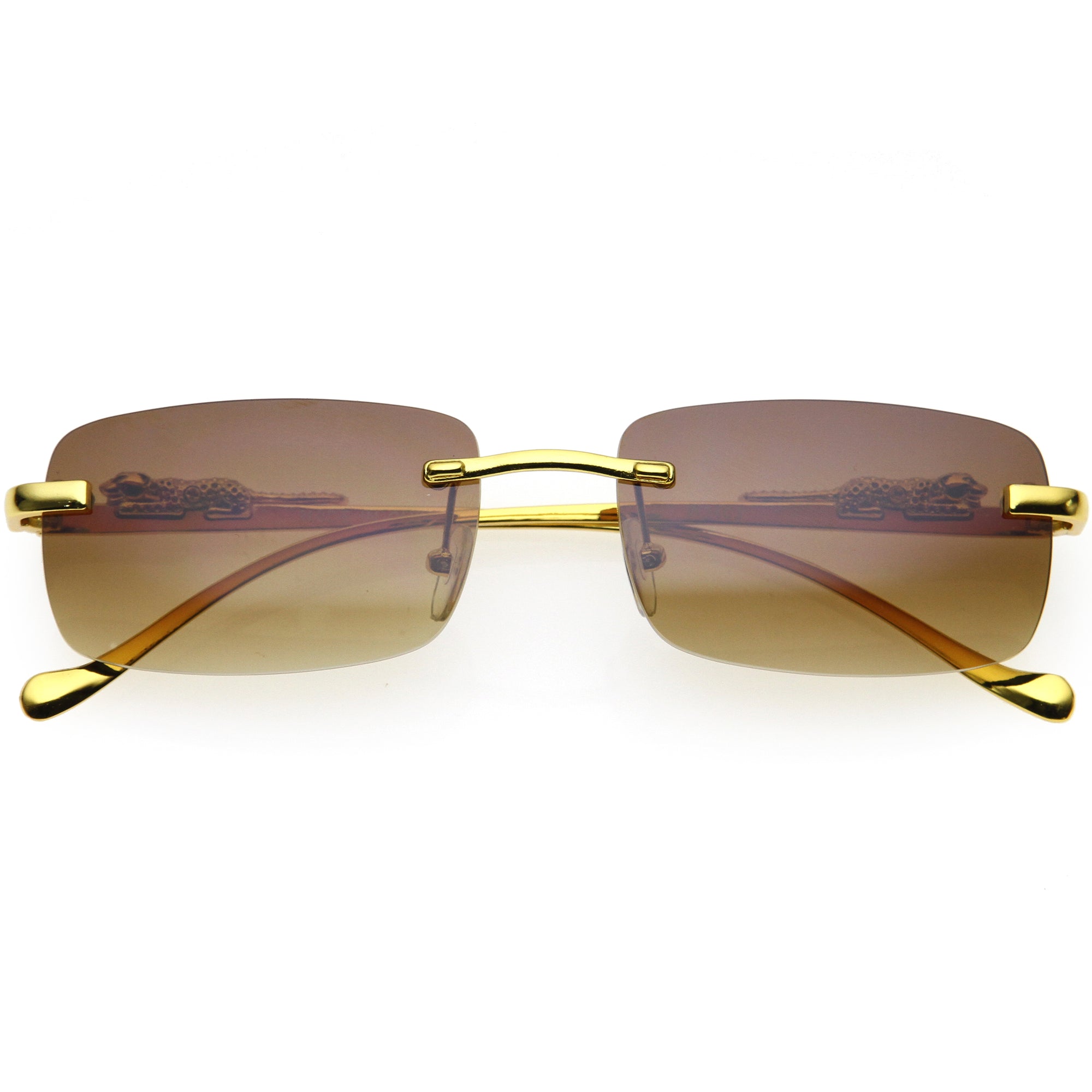 Oversized Big Thick Flat Top SHIELD Square Luxury Designer Sunglasses with  Dark Gold Metal - Gold - CM19770SLAQ