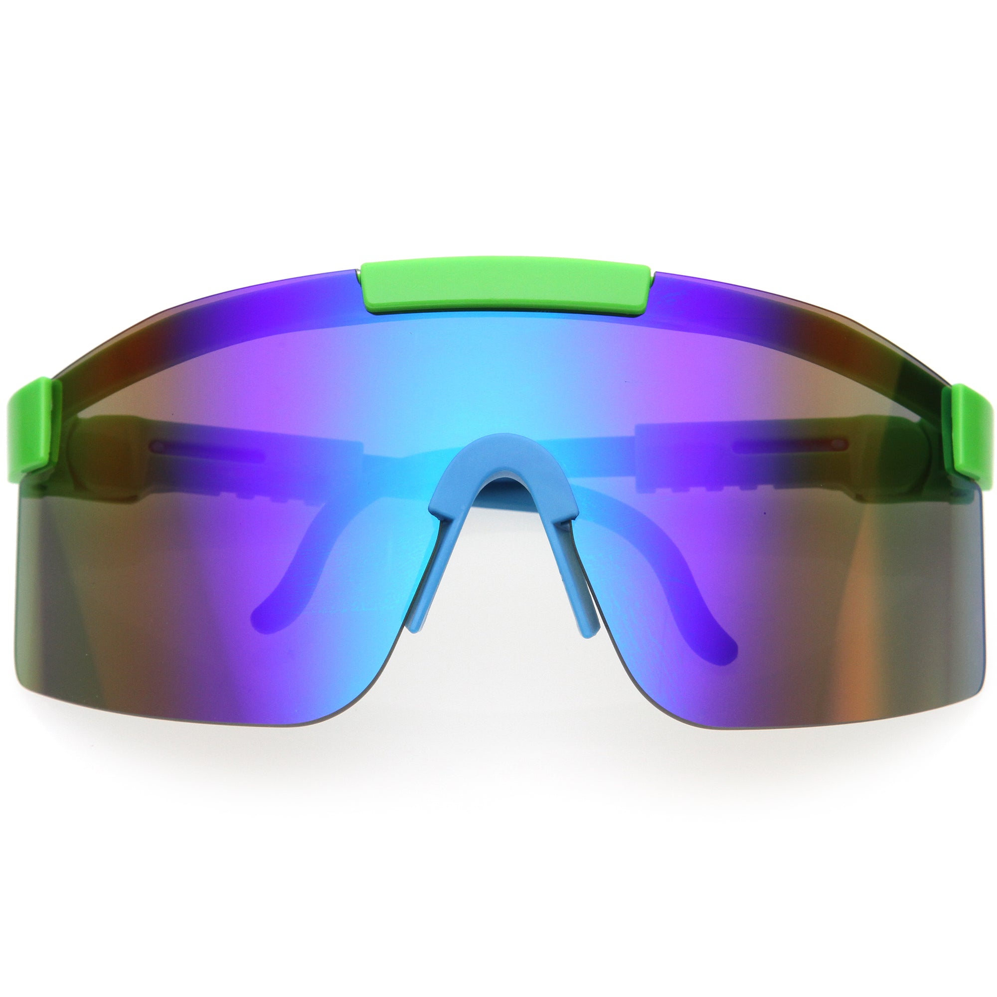 Adjustable Futuristic Side Panel Cyberpunk Monoblock Shield Sunglasses ...