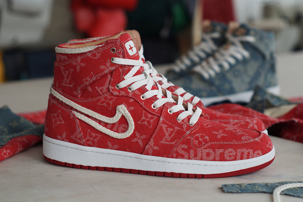 Buy Red Ribbon Recon x Air Jordan 1 Retro High 'Supreme & Louis