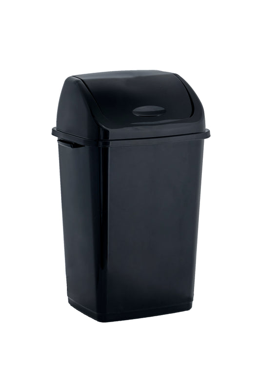 Superio Large Kitchen Trash Can 13 Gallon Grey/Black 2 Pack Swing Top Trash  Can with Lid, 52 Qt Waste Bin for Kitchen, Garage, Indoor and Outdoor Trash  Can 