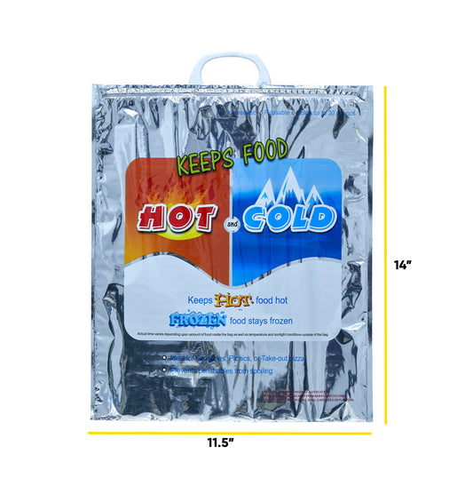 Superio Hot and Cold Reusable Insulated Bag Food Storage for Frozen Items & Hot Items Including Lunch Bags & Grocery Shopping Bags Reinforced Heavy