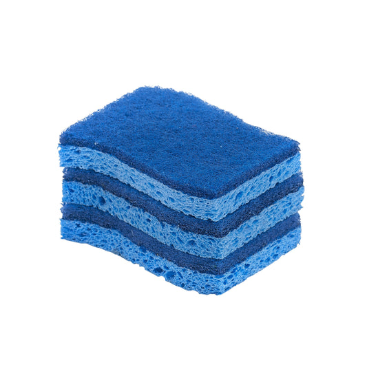 MR.SIGA Scrub Sponges, Non-Scratch Sponges for Dishes, Kitchen Sponge Dish Scrubber, 12 Pack