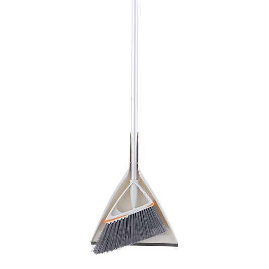 WiseWater Upright Broom Dustpan Set for Home w/ 180 Degree