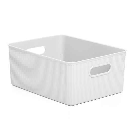 Superio 15 L Ribbed Storage Bin - Lilac