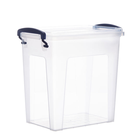 Plastic storage box with handle