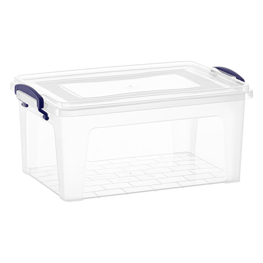 Deep Storage Container with Lid (28 Qt.) Plastic Box with Handles