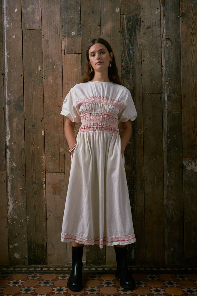 Seventy + Mochi Pablo Ecru Sally Dress - The Mercantile London