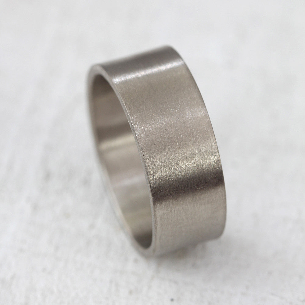 Men's solid gold wide wedding band – Praxis Jewelry