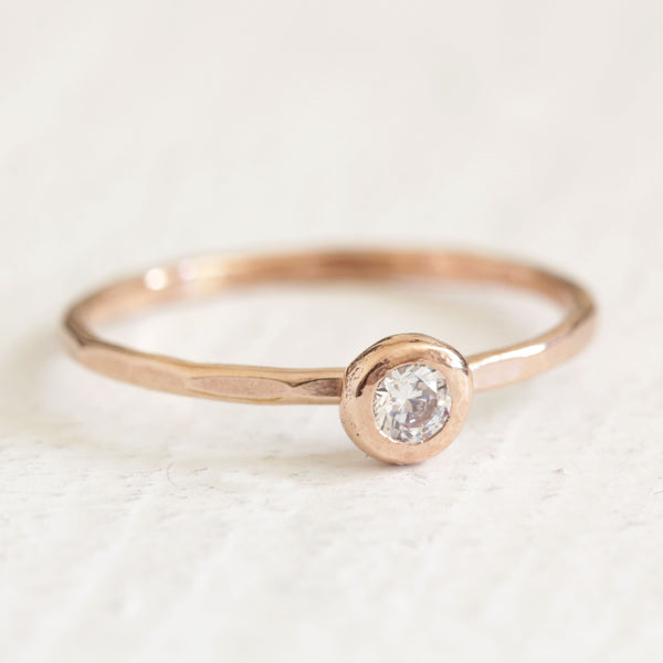 Gold Diamond Pebble Ring – Praxis Jewelry