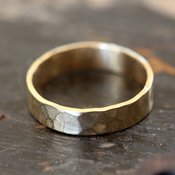 14k Gold Hammered Ring – Praxis Jewelry