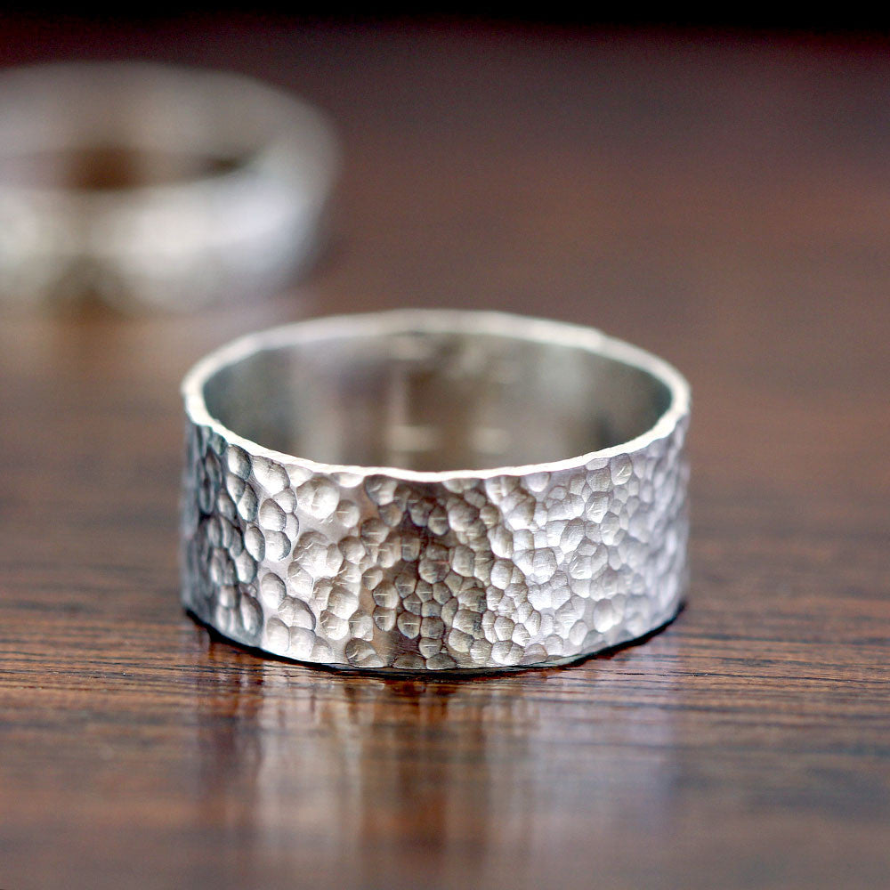  Hammered Silver Ring  Praxis Jewelry 