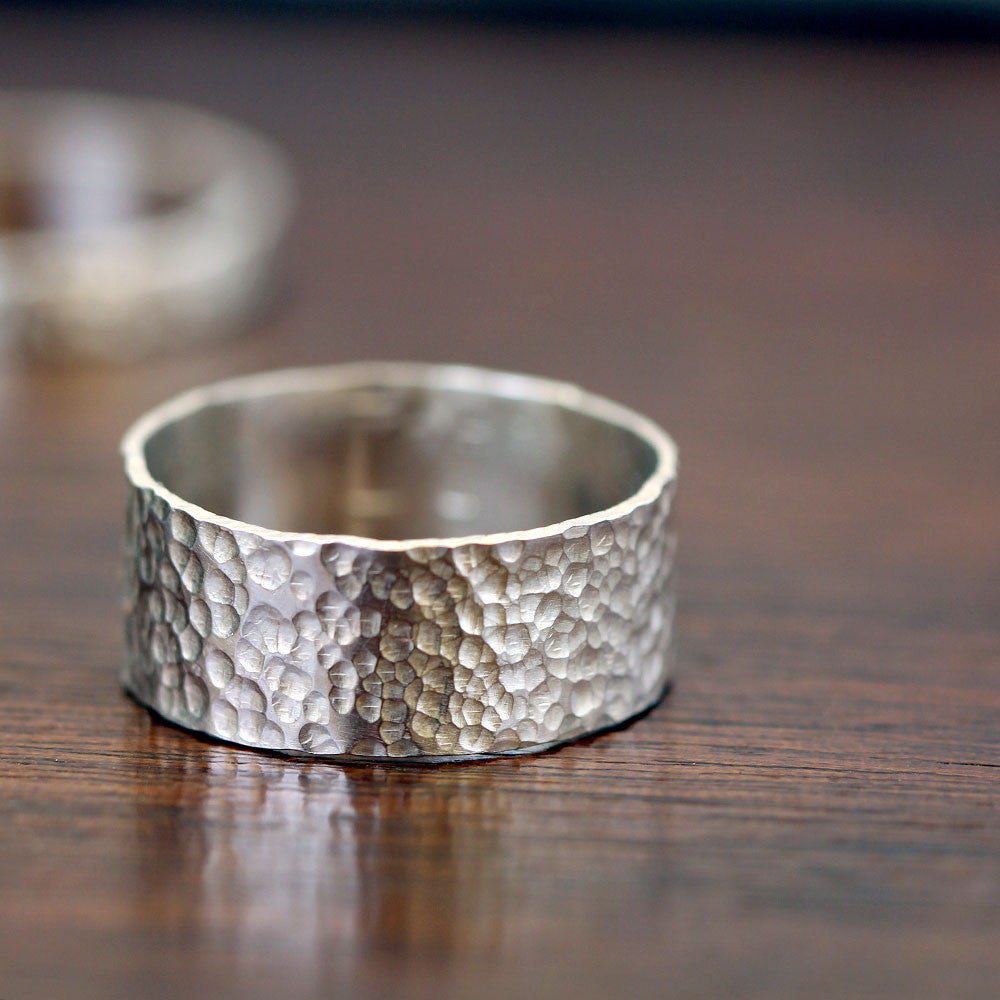  Hammered Silver Ring  Praxis Jewelry 