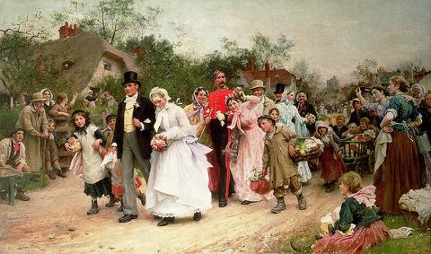 ヴィクトリア時代の結婚式の様子 英国アンティークス
