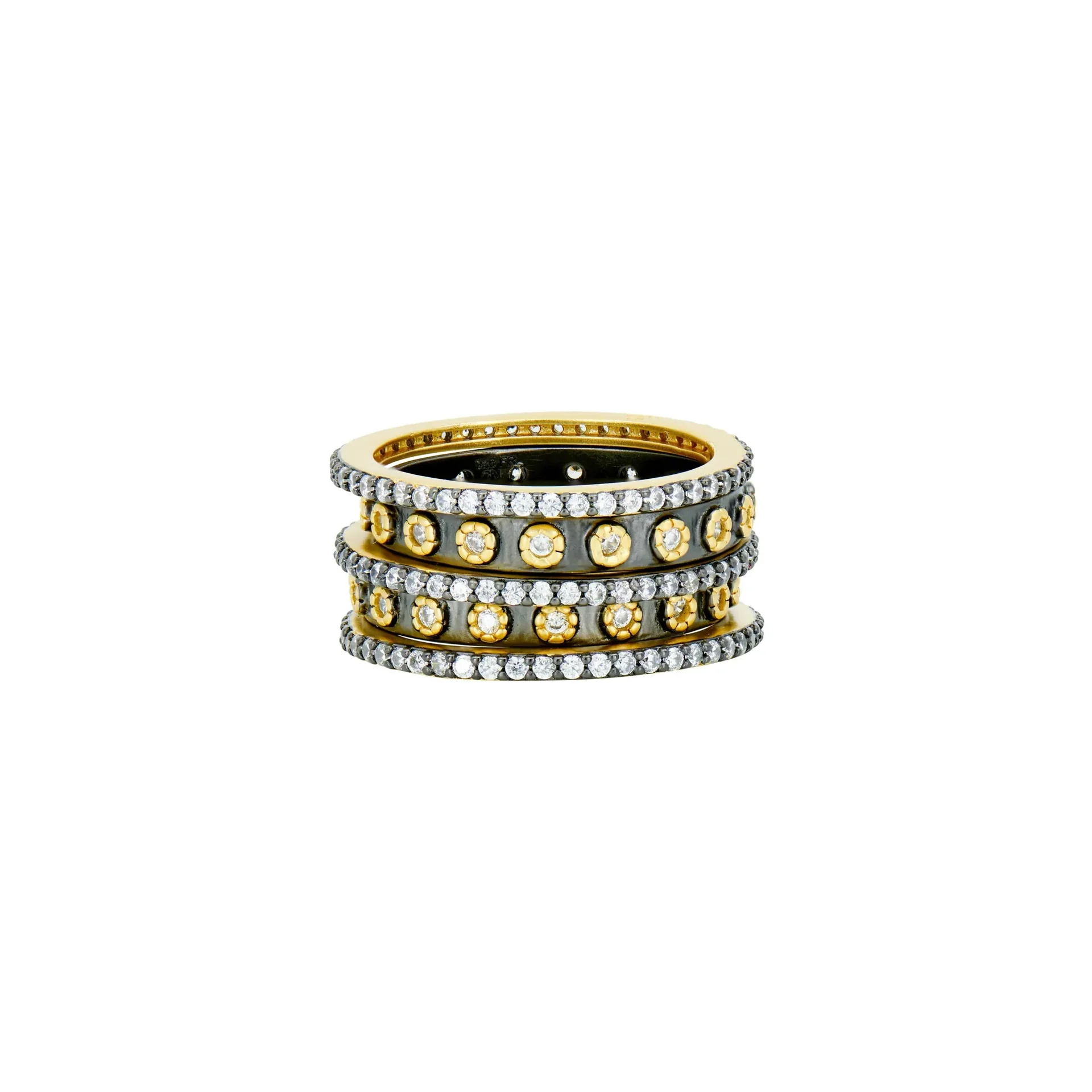 Freida Rothman Signature Two Tone 5 Stack Ring
