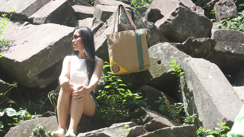 EB Wild Tote Bag | Made out of recycled Cambodian rice sacks