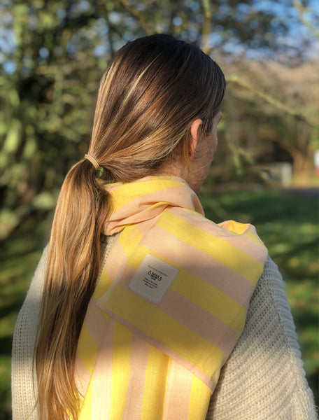 Limited edition: Turmeric + Avocado Handwoven Scarf