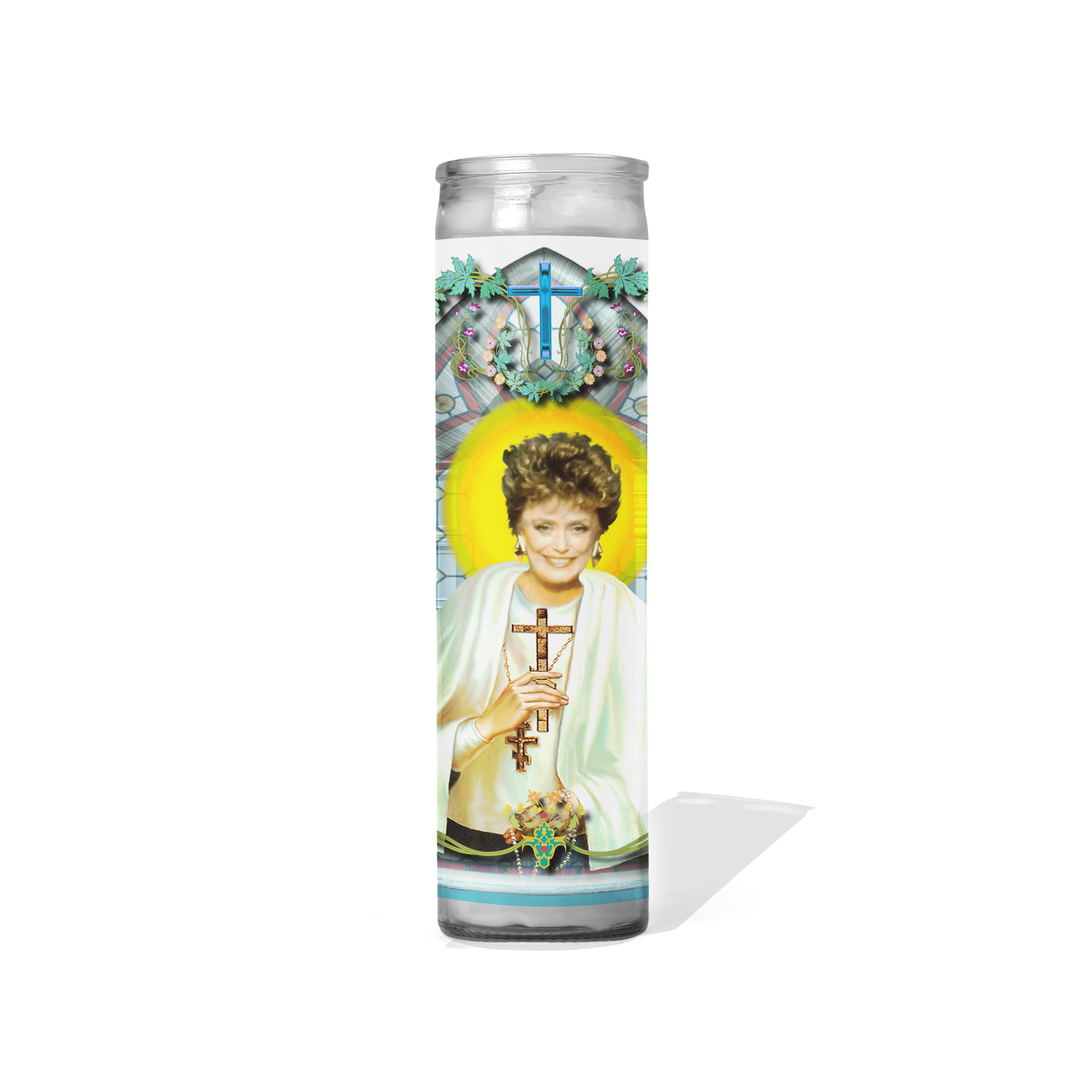 Calm Down Caren Blanche Devereaux Celebrity Prayer Candle Golden