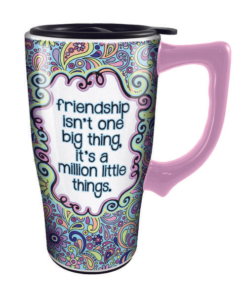 Spoontiques 12788 Friendship Isn't one Big Things 14 oz Double Walled Ceramic Mug