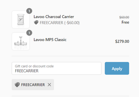 Free Lavoo Charcoal Carrier