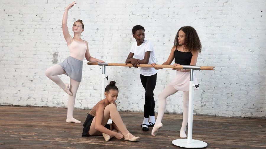 Group of children at a ballet barre