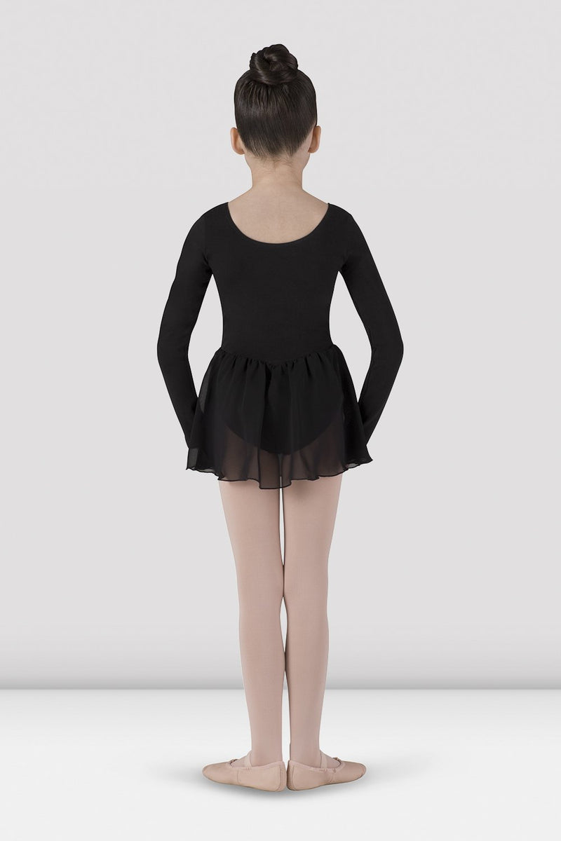 Girls Long Sleeve Skirted Leotard Black Bloch Usa