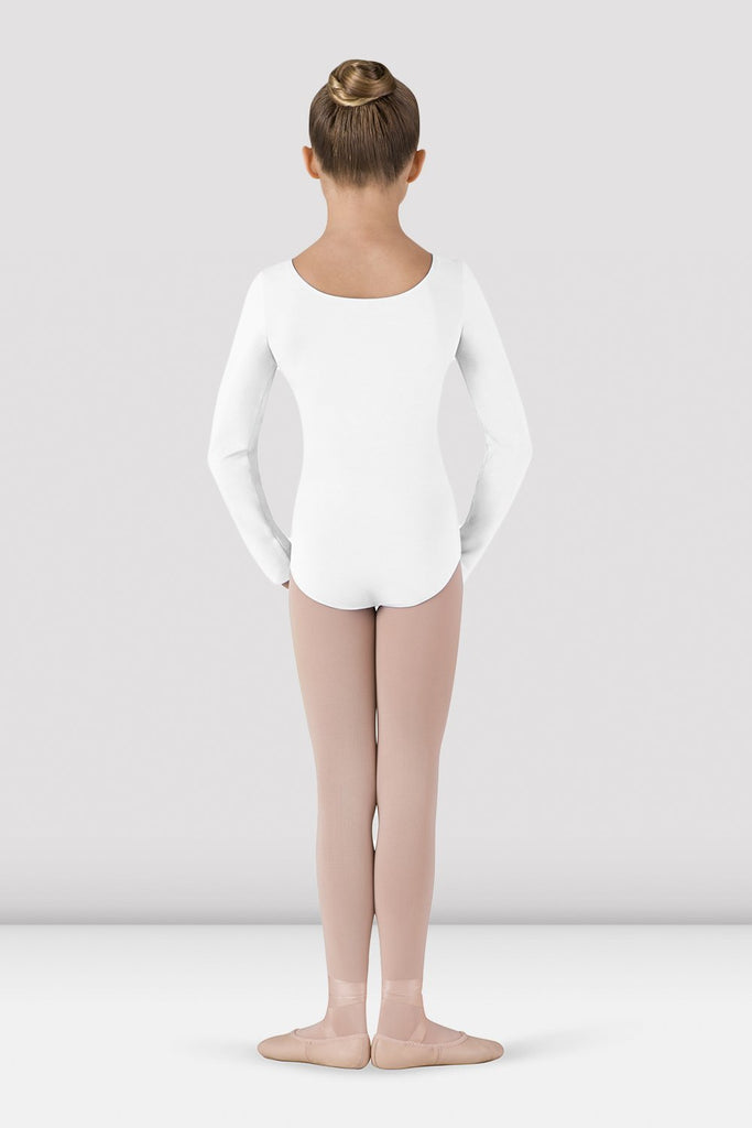 Organic Cotton+Spandex Long Sleeved Classic Leotard for Girls - Lavend