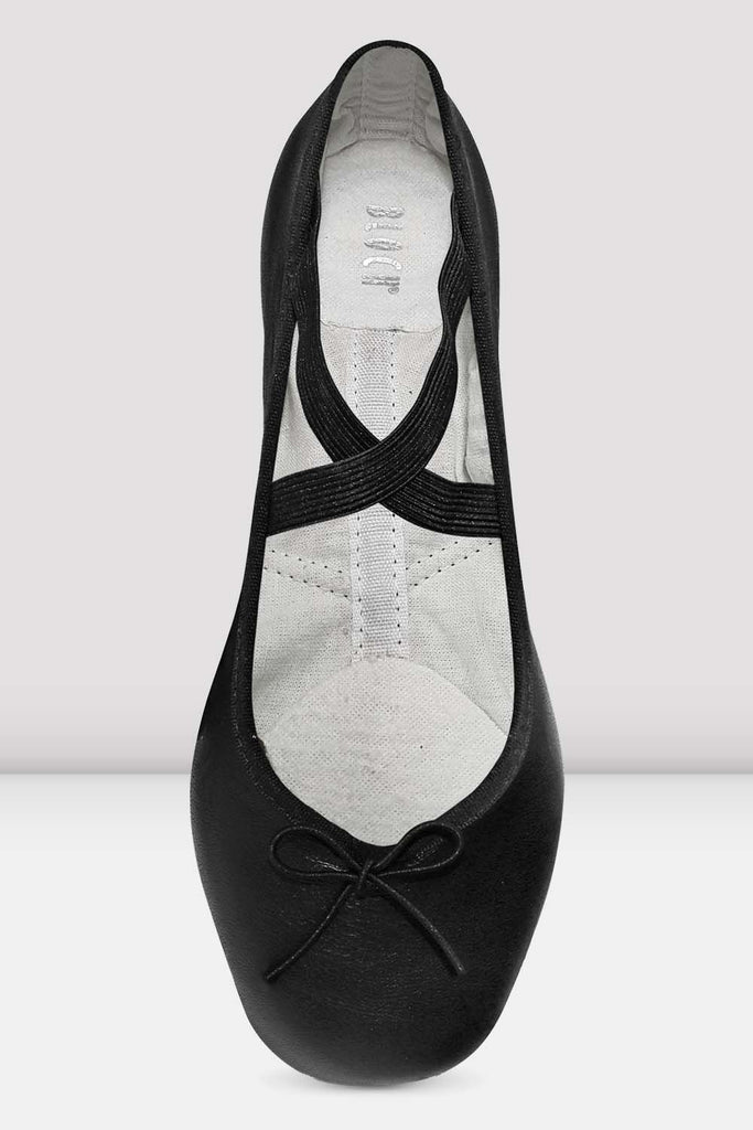 Ladies Lyra Ballet Flats, Black Mint Leather – BLOCH Dance US
