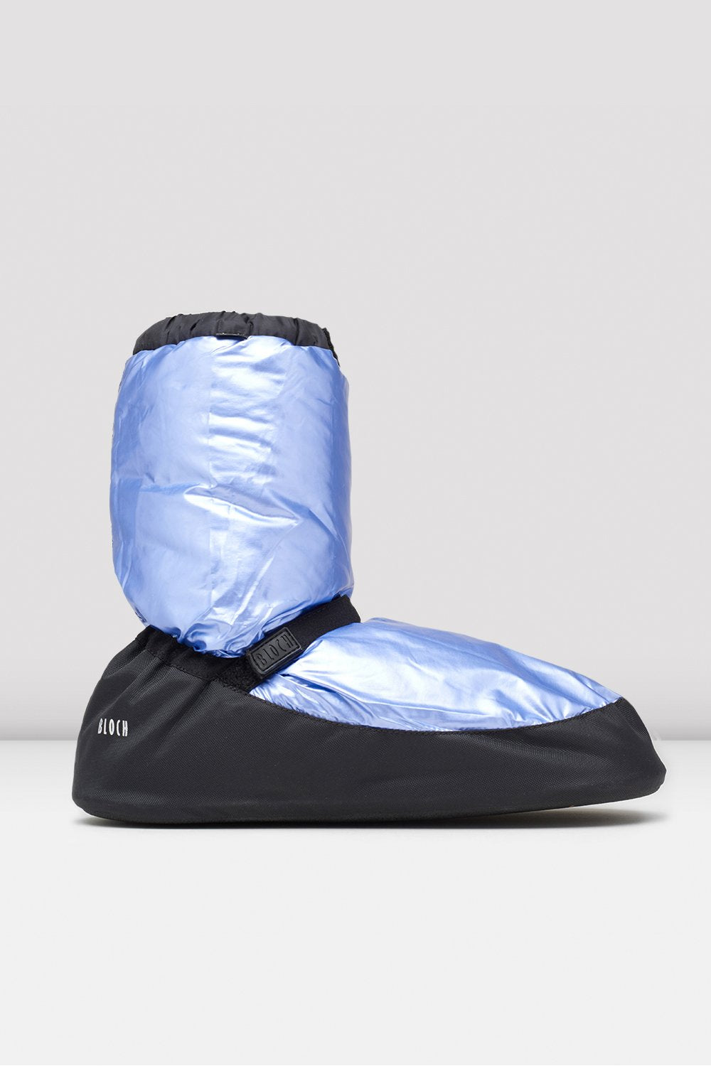 metallic blue booties